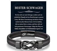 EYQV Gift for Men, Leather Bracelet for Dad, Brother, Son, Grandson, Nephew, Uncle, My Husband, Godfather, Gift Ideas for Birthday, Father's Day, Men's Day, Anniversary, Christmas, Valentine's Day