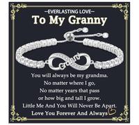 EYQV Granny Mothers Day Gift, 4MM Cubic Zirconia Tennis Bracelet Infinity Adjustable Granny Bracelet Jewelry Birthday Christmas Valentines Easter Gifts for Grandma Women