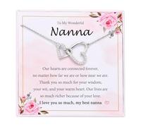 EYQV Nanna Gifts for Mothers Day, Nanna Gifts from Grandchildren, Heart Necklace for Women, Nanna Birthday Gifts Christmas Gifts Stocking Fillers for Women
