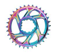 EYRMQWJPC Bike Chainwheel Chain Ring, Chain Ring Strength Bike Chainring Direct Mount Chain Wheel Narrow Wide(Colorful 34T)