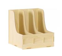 EYRMQWJPC File Rack,magazine file holder, A4 Desktop File Organizer, 3 Compartments Documents File Holder Office Desk Storage Sturdy Organiser, Dividers Holder For School Office(Beige)
