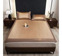 EYRMQWJPC Foldable Summer Bed Mat, Cooling Foldable Sleeping Mat with Pillowcase Bamboo Material Multicolor Multiple Sizes(Brown,90 * 193cm)