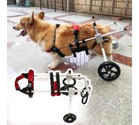 EYRMQWJPC Lightweight Dog Wheelchair Adjustable Aluminum Pet Wheelchair Mobility Aid Multicolor Multiple Sizes(Red,Size XS)