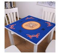 EYRMQWJPC Mahjong Mat, Anti-Slip Mahjong Table Cover Mat, Universal Mahjong/Paigow/Poker/Dominos/Game, Slip Resistant(Blue)