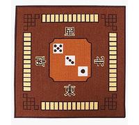EYRMQWJPC Mahjong Mat, Mahjong Table Cover Square Cloth Board Pad Anti-Slip Top Mat Universal for Paigow Poker Dominos Card Game Toy(Brown,78 * 78cm)