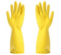 EYRMQWJPC Rubber Latex Gloves 2 Pairs Wash Dishes Housekeeping Gloves Water-proof Dishwashing Reusable Kitchen Long Sleeve Cleaning Tools(S)
