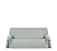 Eysa Genna Sofa Cover with Ties, Anti-Stain 2 Seater Aquamarine