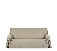 Eysa Genna Sofa Cover with Ties, Anti-Stain 2 Seater Beige