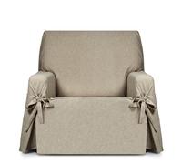 Eysa Genna Sofa Cover with Ties, Stain Resistant, 1 Seater Beige