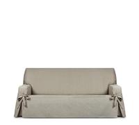 Eysa Genna Sofa Cover with Ties, Stain Resistant, 3 Seater Linen Colour