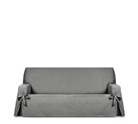 Eysa Genna Sofa Cover with Ties, Stain Resistant, 4 Seater Grey