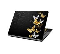 eyscar Laptop Skin Sticker 13 Inch 13.3 Inch 14 Inch 15 Inch 15.4 Inch 15.6 Inch Laptop Vinyl Skin Sticker Cover Art Decal Protector Notebook PC (White Yellow Butterfly) (NEK1215)