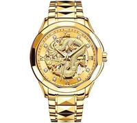 EYSHOPING Men's Watch Automatic Mechanical Watch Luminous Sapphire Mirror Watch Waterproof Fashion Stainless Steel Watch(Color:A)