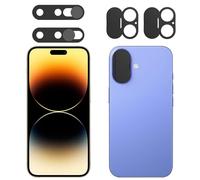EYSOFT Front Camera Cover Compatible for iPhone 16/16 Plus with Rear Lens Cover,Protect Privacy and Security But Not Affect Facial Recognition (2Pack)-2025 Updated Version