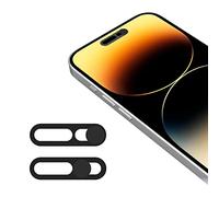 EYSOFT Front Camera Cover,Webcam Cover Compatible for Phone 14Pro/14 Pro Max/15/15Plus/15Pro/15Pro Max/16/16Plus/16Pro/16Pro Max,Protect Privacy and Security,Not Affect Face ID, 2 Pack-Black
