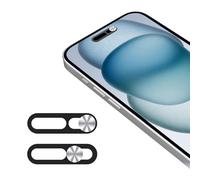 EYSOFT Webcam Cover,Front Camera Cover Compatible for Phone 16/16Plus/16Pro/16Pro Max/15/15 Plus/15 Pro/15 Pro Max/14 Pro/14 Pro Max,Protect Privacy and Security,Not Affect Face ID, 2 Pack-Silver