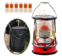 EYSOO Portable Kerosene Heater Outdoor Camping Kerosene Stove Indoor Space Heating Stove With 6 Wicks, 360° Surround Heating, Use Time 16~21 Hours Energy-Saving Heaters - Non Electric