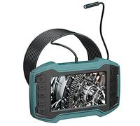 EYTFYZGL 8MM Inspection Camera Endoscope, 4.5 Inch Screen, Dual 1080P Lens, IP67 Waterproof 6 LEDs, Semi-Rigid Cable, 1700mAh, Max 64GB Card(5M/16.4FT Cable)