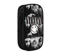 EYTFYZGL Nirvana Pencil Case for Teachers & Students - Double Zipper + 3 Mesh Pockets, Easy Hand Wash Design