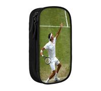 EYTFYZGL Roger Federer Pencil Case for Minimalist Users - Slim Profile with 2 Zipper Pockets & Pen Loops (Water-Resistant)