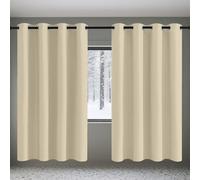 EYUQIAO Blackout Curtains for Living Room 137 x 152 cm Soft Thermal Insulated Black Out Single Thermal Curtain Drapes for Window Home Fashion Decor, Cream Color