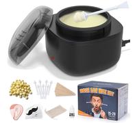 EYUYTU Nose Waxing Kit for Men and Women, Nose Ear Hair Wax Kit with 100g Wax, 40 Sticks, USB Fast Heat, Smart Constant Temp, Upgraded Size, Multi-Accessories, Black