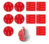 EYVRPAU 10 Pcs 3M Double Sided Adhesive Tape, VHB Car Camera Mounting Tape for Car, Dashboard, Waterproof, Heat Resistant Strong Adhesive Tape(Square and Round)
