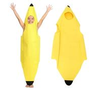EYWILYWI Children’s Banana Costume,Hilarious Yellow Banana Jumpsuit, Lightweight Comfortable Unisex Outfit for Halloween, Carnivals,Christmas,Perfect for Fun Themed Cosplay. (Yellow)