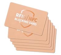 EYWILYWI RFID Blocking Card 6 Pack, Credit Card Protector, Anti-Theft Contactless NFC Blocker, Entire Wallet Protection, No Batteries Required (Gold)