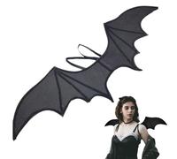EYWILYWI Unisex Black Bat Wings for Halloween Costume, 80x26cm Soft Cosplay Prop, Spooky Bat Devil Wings Halloween Accessories for Dress Up Parties. (black)
