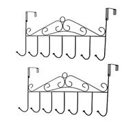 Eywlwaar Over The Door Hooks Door Hanger Heavy Decorative Metal Rack for Home Use Hats Coats Key Bag Clothes Scarfs Door Hook