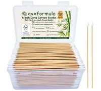 Eyxformula 600 Pcs 6 Inch Gun Cleaning Swabs Lint Free, Pointed Tip Long Cotton Swabs with Sturdy Bamboo Sticks, Ideal for Precision Cleaning Firearms, Tight Space, Electronics, Crafts, Detailing