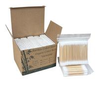 eyxformula Wooden Cotton Swabs, Sustainable Bamboo Sticks & Soft Tips, Natural Organic Cotton Buds for Ear Cleaning, Makeup Removal, Craft Projects, Personal Care, Pet Care, Household Use (500 Count)