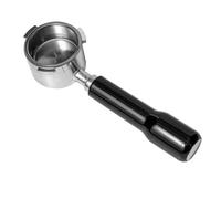 eyYvxmep Stainless Steel 51mm Bottomless Hollow Simple Style Long Coffee Handle for Coffee Maker Detachable Design,A