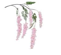 EYZJQSTUV Artificial Flower Vine， Artificial Wisteria Vine 2 Pcs 120CM 3 Forks Multicolor For Wall Hanging Wedding Decor(Light Pink)