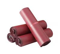 EYZJQSTUV Plastic Self Seal Mailing Bags， PE Mail Bag Brown Red Multiple Sizes 100 Pcs(28x40cm)