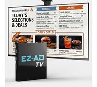 EZ-AD TV Digital Signage Player Kit | Plug and Play 4K Player | Auto-Post Content | Cloud-Controlled | Independent Operation in Multiple TVs | Thousands of Templates | FREE plan & Mobile App Available