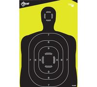 EZ Aim Splash by Allen Company Reactive Paper Shooting Targets - Silhouette 12"x18" 5-Pack - Bright Impact Technology - Target Practice - Black/Chartreuse