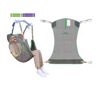 EZ Assistive 500 lbs Mesh Full Body Patient Lift Sling with Wide Padded Straps, Heavy-Duty Transfer Sling for Elderly & Disabled, Compatible with Most Patient Hoists, Multi-Scene Use (Purple, L)