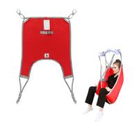 EZ Assistive Patient Lift Divided Leg Sling with Lower Back, Lift Sling for Transfer and Positioning and Lifting, 500lb Weight Capacity (L-Red)