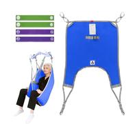 EZ Assistive Patient Lift Divided Leg Sling with Lower Back, Patient Lift Sling for Transfer and Positioning and Lifting, 500lb Weight Capacity (Blue, Large-Pack of 1 pc)