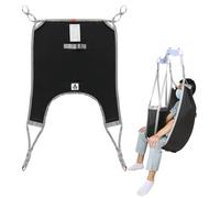 EZ Assistive Patient Lift Divided Leg Sling with Lower Back, Patient Lift Sling for Transfer and Positioning and Lifting, 500lb Weight Capacity (Black, Small)