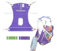 EZ Assistive Patient Lift Sling with Commode - Patient Lifting Slings for Transfer - Full Body Sling for Elderly, Disabled,Nursing,Caregiver - SWL 500 lbs (Purple, Large)