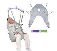 EZ Assistive Patient Lift Universal Padded Sling with Head Support, Hoyer Lift U-Sling for Patient Transfer and Reposition Home Use, 500lbs (Grey, Large)