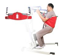 EZ Assistive Sit to Stand Lift Patient Aid Padded Sling and Stand Assist with Back Support,Patient Lift Sling Works with Most Mobility Aids & Equipment (Large-Red)