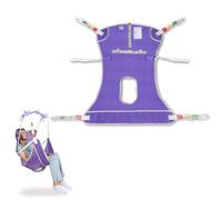 EZ Assistive Universal Full Body Transfer Lift Sling with Commode Opening for Patient Lifts and Toileting, Solid Mesh Shower Sling (Purple-New, Small)