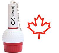 EZ BALL STAMP Golf Ball Stamp/Stamper - Ultra Quick Drying, Smear Free Ink Marker to Personalize Your Ball (Maple Leaf)