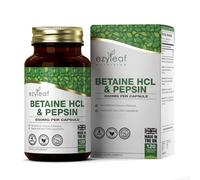 EZ Betaine HCl with Pepsin, 120 Capsules, 650mg Digestive Enzyme | High Strength Betaine Hydrochloride with Pepsin | Digestive Enzyme Supplement | No Artificial Ingredients | ISO Certified