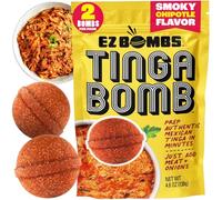 EZ Bombs Tinga Bomb Smoky Chipotle Seasoning, Pack of 2 - Authentic Mexican Seasoning Tinga Spice for Shredded Chicken, Tacos, Tostadas, Marinades, and Stews - Bold, Spicy & Tangy Flavor