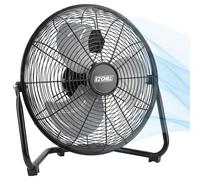 EZ-CHILL 12” Cradle Floor Fan, 3 Speed, High Velocity, 180 Degree Adjustable Tilt, All-Metal, Carry Handle, Rubber Feet, Airflow 15.42 ft/sec, Ideal for Home, Bedroom & Office, MTFDB-12